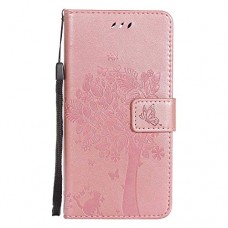LG K10 2017 Wallet Case  UNEXTATI Leather Flip Cover Case with Kickstand Feature for LG K10 2017 (Rose Gold #13) - B07GGYTYNS
